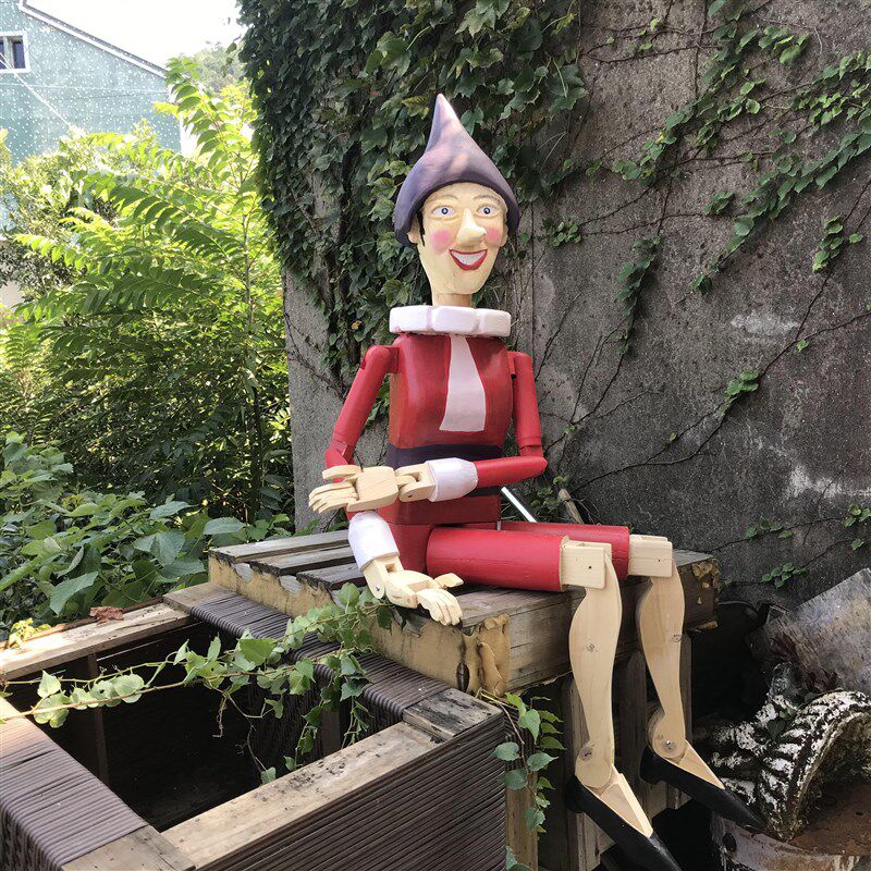 手工木质公仔摆件木制关节木偶模型人偶玩具店铺装饰定制礼物包邮