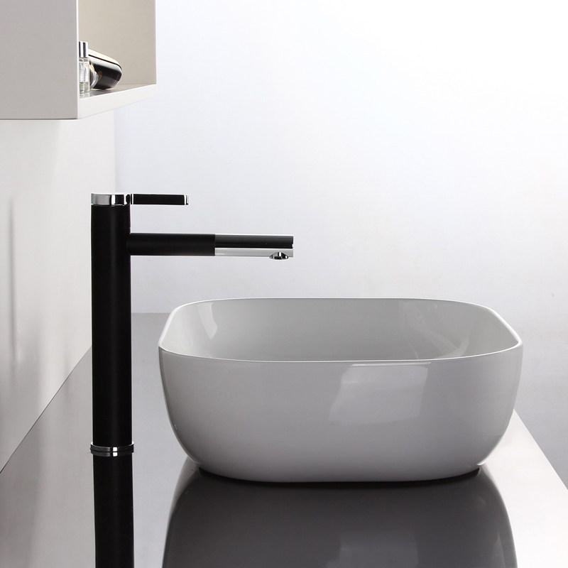 台上盆方形卫生间陶瓷洗脸盆水盆洗手盆单盆防溅水小尺寸450阳台