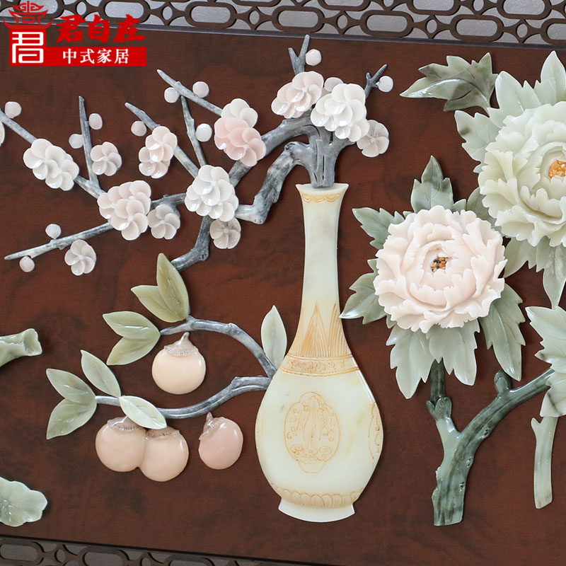 新中式装饰画客厅立体浮雕沙发背景墙装饰画客厅中国风床头壁画