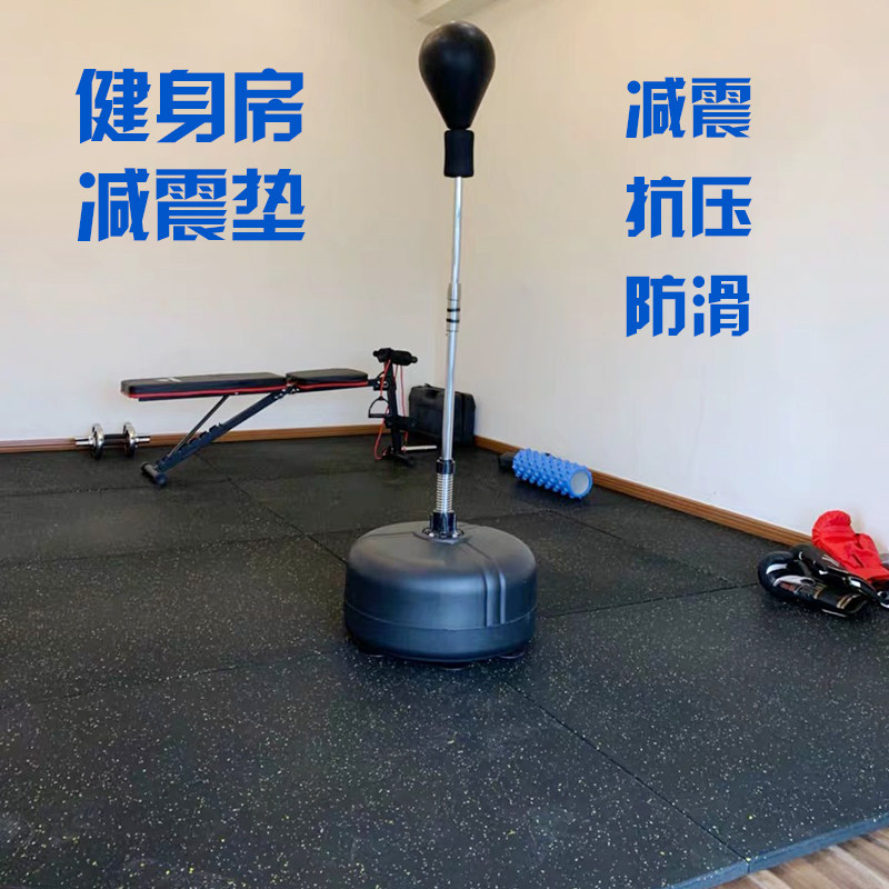 健身房减震地垫1M力量区隔音橡胶垫健身家用室内哑杠铃运动地胶垫