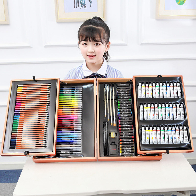 水彩笔套装儿童小学生36色绘画套装礼盒装初学者手绘彩色笔可水洗