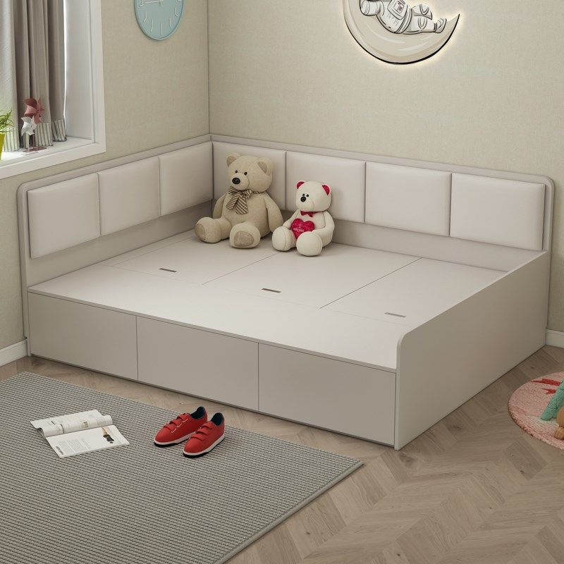 定制榻榻米床小户型储物软包抽屉床落地高箱儿童床带围栏简约现代,住宅家具,板式床,淘宝优惠券,粉丝福利购,淘宝优惠卷
