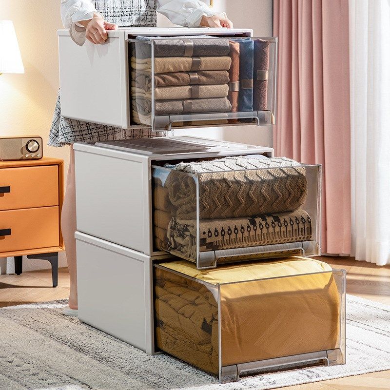 特大号抽屉式收纳箱家用塑料透明衣柜收纳盒衣物被子整理储物柜子,收纳整理,收纳箱,淘宝优惠券,粉丝福利购,淘宝优惠卷