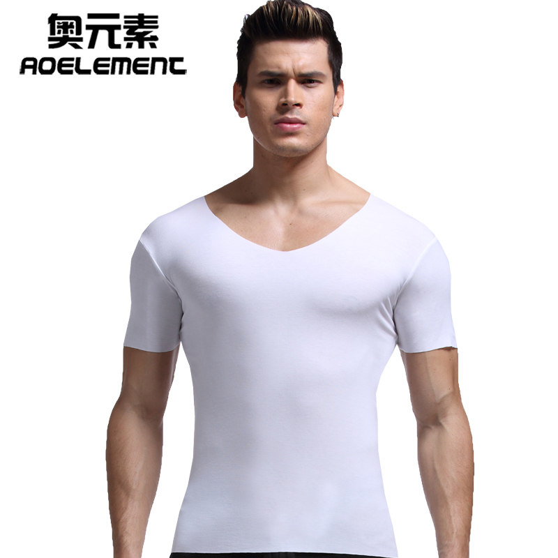 莫代尔紧身半袖体恤薄款纯色男士无痕短袖t恤大v领打底衫修身内衣,女士内衣/男士内衣/家居服,吊带/背心/T恤/打底/肌底衣,淘宝优惠券,粉丝福利购,淘宝优惠卷