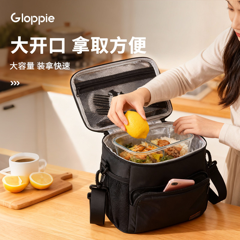 饭盒袋上班族带饭保温袋手提便当包高颜值大容量防水便携野餐包