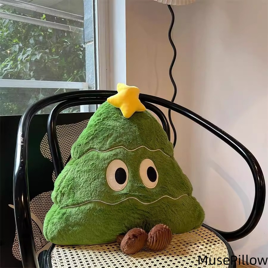 圣诞树抱枕玩偶公仔圣诞节礼物摆件玩具装饰品客厅沙发靠枕女生