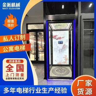 阁楼自建房观光电梯 曳引电梯家用电梯别墅小型观光电梯复式