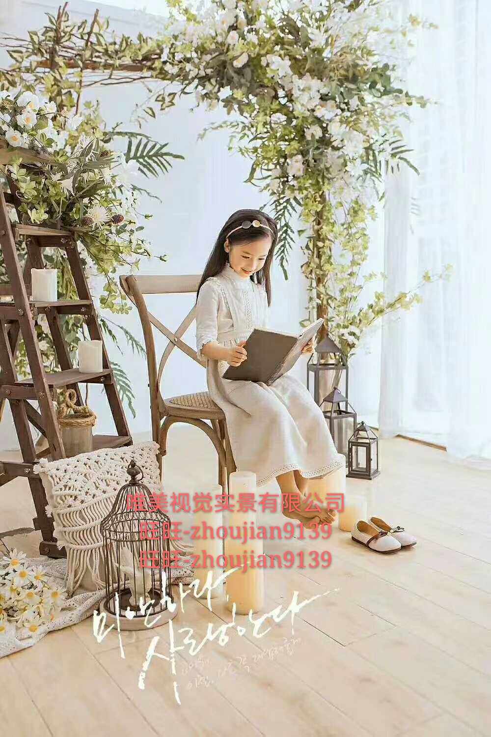 摄影棚装修新款儿童实景制作摄影棚拍照道具实景装修影楼摄影实景