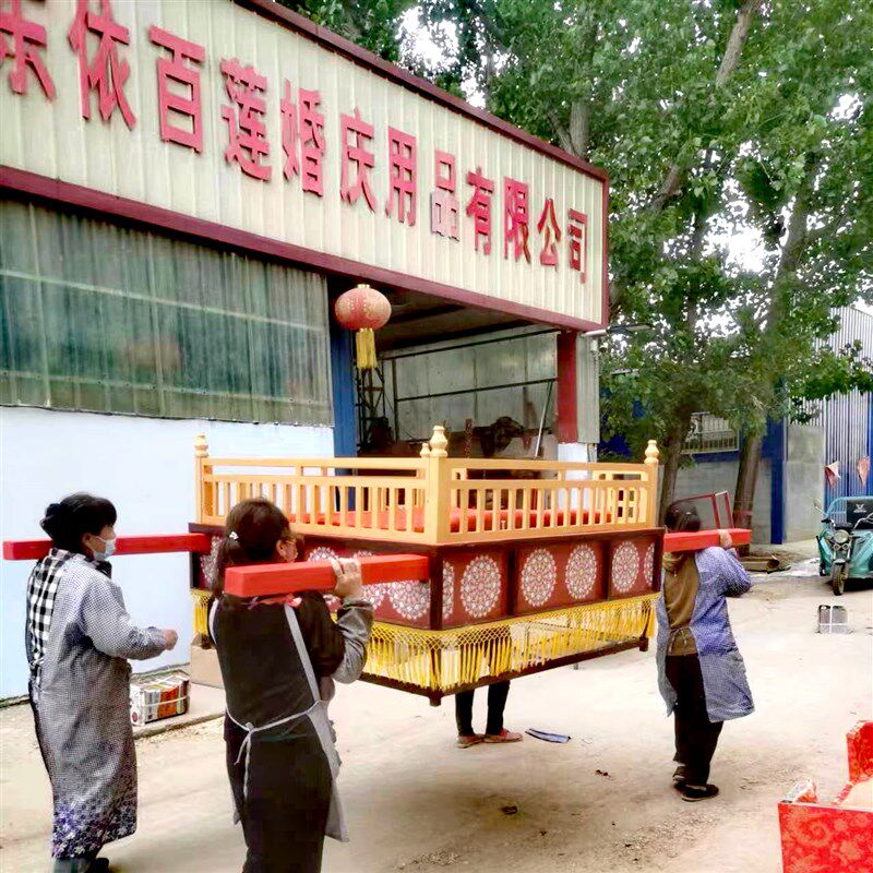 胡蝶花轿八抬大轿唐风步撵轿子钢木结合四抬凤撵婚庆用品礼品道具