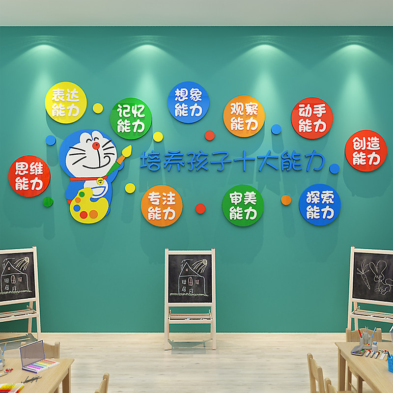 美术教室布置装饰墙面贴画室文化培训机构高端幼儿园环创主题成品