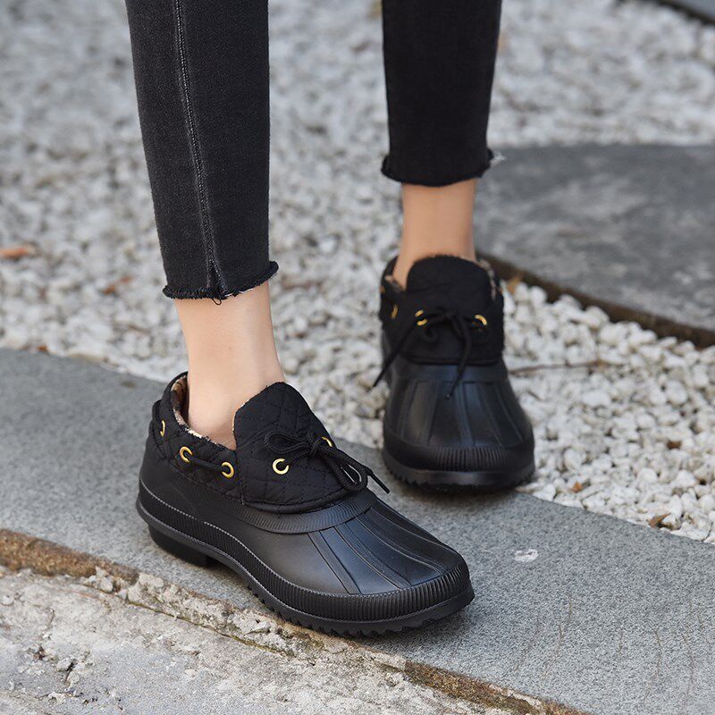 雨鞋女韩国可爱短k筒水鞋雨靴时尚款外穿加绒保暖棉鞋套鞋胶鞋冬