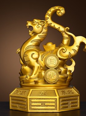 黄铜四神兽摆件一套青龙白虎朱雀玄武龟大号四方神客厅家居工艺品