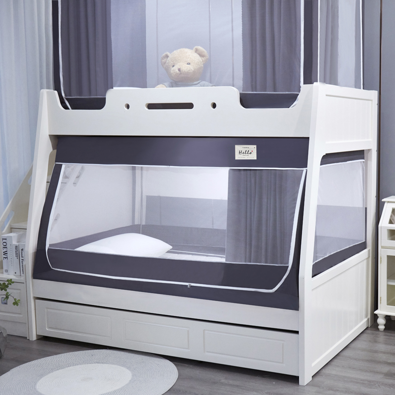 子母床蚊帐1.2m上下铺1.5梯形家用1.6高低床1.3儿童双层床1米学生