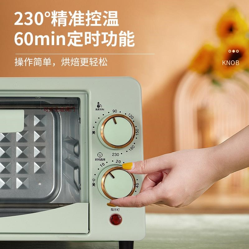 电烤箱家用多功能迷你烘焙小型自动升全12l容量12l大烤炉小加热机