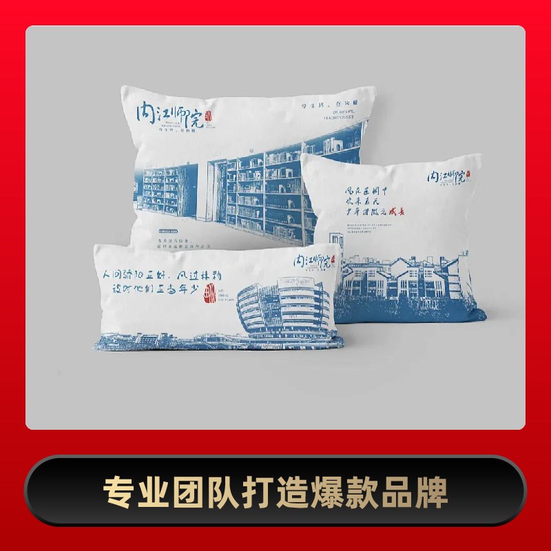 抱枕定制定做图案设计公司定做可加印照片logo广告词来图定制