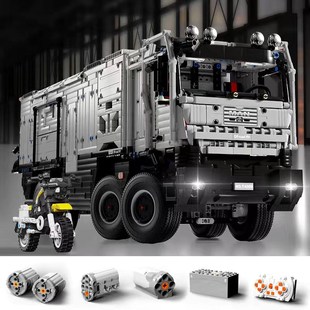 积木阿莫迪罗房车模型越野车乌尼莫克大型成人高难度拼装玩具卡车