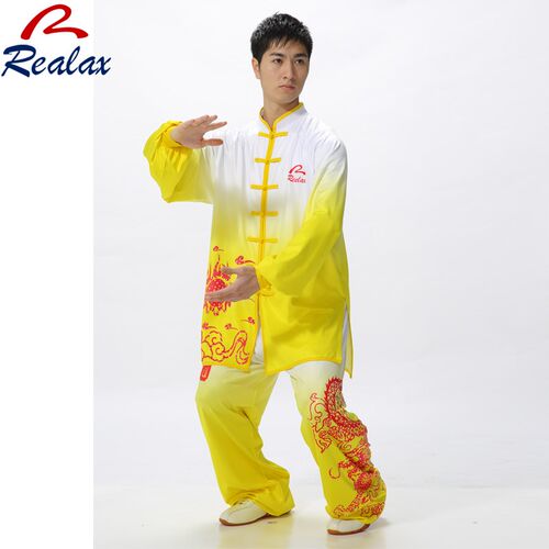 运丰套头牛奶丝太极服男女镶钻龙太极表演服气功服团体武术服