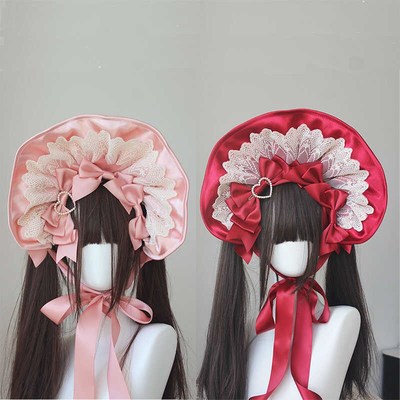 多色百搭古董lolita手作粉色波奈特小物优雅小华丽doll感BNT发饰