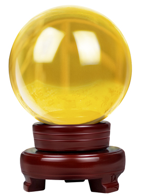 黄水晶球天然水晶人工玻璃摆件紫粉水晶球家居玄关办公书桌装饰品