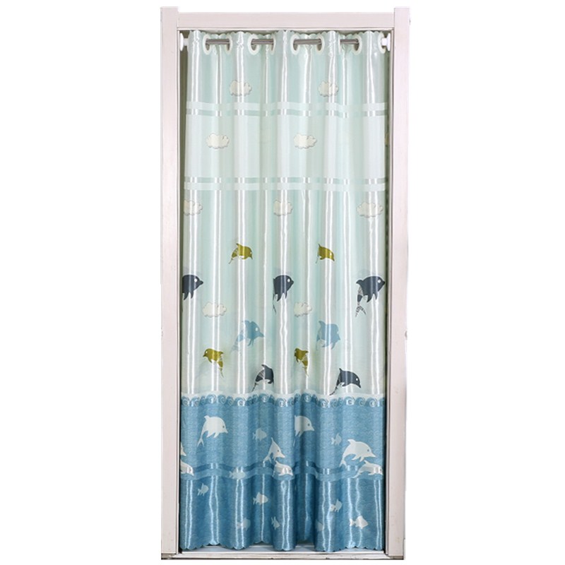 门帘布艺遮光帘隔断帘免打孔空调帘卧室客厅装饰长款挡风布帘家用