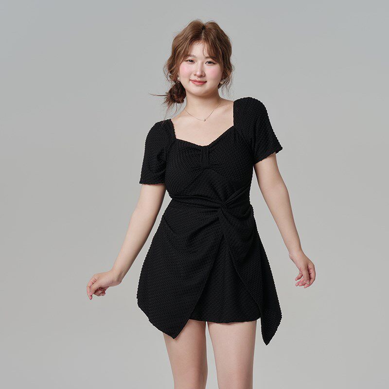 大码泳衣女胖mm200斤显瘦遮肉无钢圈大胸显钢托遮肚微胖温泉裙式