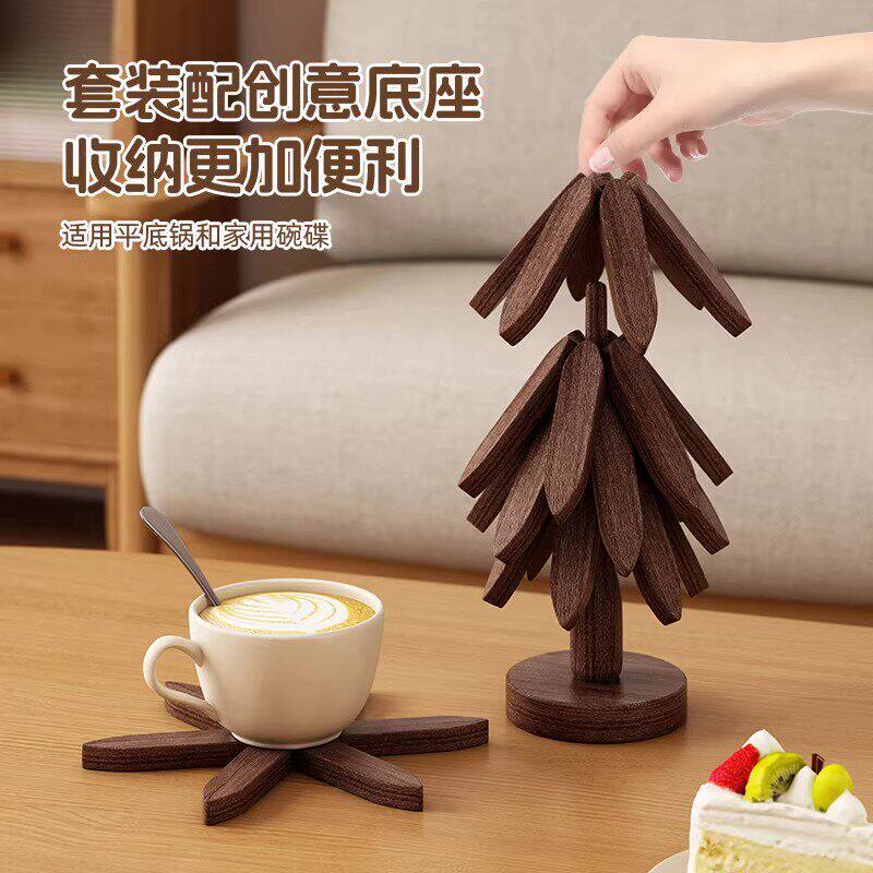 楠竹隔热垫餐垫防烫垫一棵树家用耐高温桌垫锅垫杯垫砂锅垫高级感