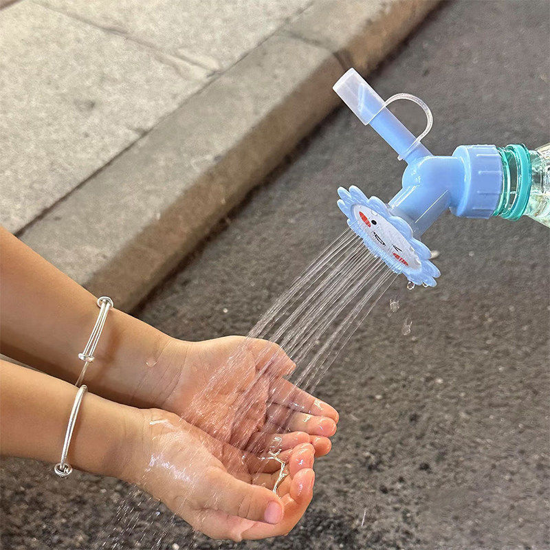 户外洗手神器带娃儿童外出花洒头饮料瓶延伸器养花工具浇花浇水