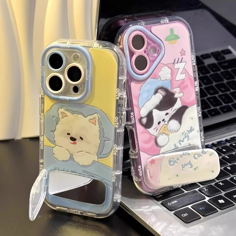 睡觉猫狗适用苹果17PRO手机壳IPHONE15promax14plus13华为mate60pura70荣耀400magic7奶油羽纱nova12ultra