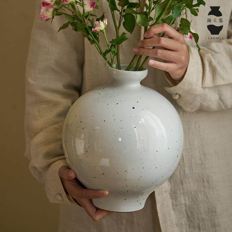 陶美集水培陶瓷花瓶客厅电视柜餐桌插花器装饰景德镇中式复古摆件