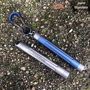 纯钛合金防水牙签持有人密封隔间药盒防锈便携式光存储Edc定制雕