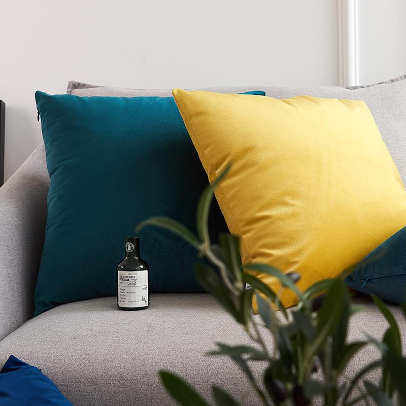 沙发抱枕靠垫长方形大靠枕靠背客厅北欧风格ins抱枕套不含芯45x45