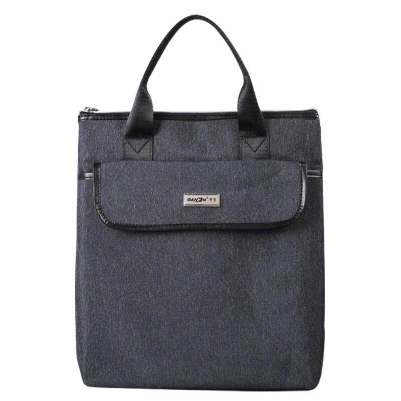 竖版手提文件袋A4牛津帆布公文包男女士办公会议资料袋定制拉链