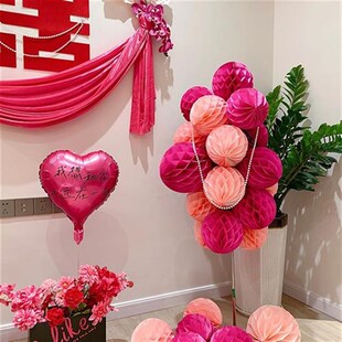 结婚婚房布置装饰女方新房卧室客厅男方床头喜字背景墙备婚用品