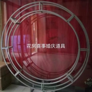 新款圆形婚庆道具拱门架子加厚绗架花门架子铁艺圆架子双层桁架