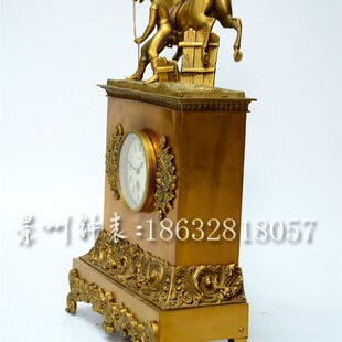 全铜座钟 马上走点 金色机械台钟 古典钟表 欧式上弦钟 报时软装