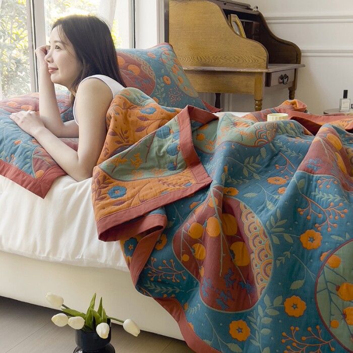 A类婴儿级全棉双层纱纯棉三层纱毛巾被儿童盖毯夏凉被空调被夏被,床上用品,棉花被,淘宝优惠券,粉丝福利购,淘宝优惠卷