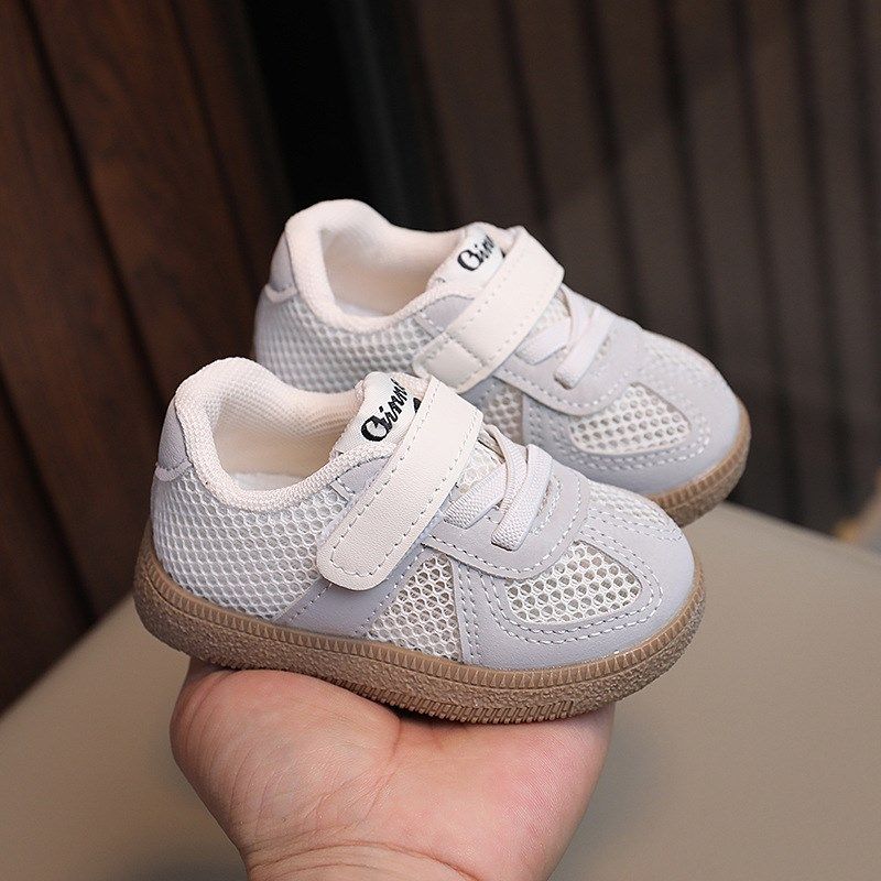 宝宝学步鞋夏季男童1到3岁德训鞋板鞋网鞋网面透气软底婴儿鞋子女