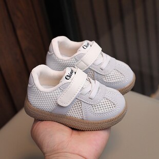 宝宝学步鞋夏季男童1到3岁德训鞋板鞋网鞋网面透气软底婴儿鞋子女