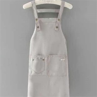 2021新款奶茶店围裙定制logo印字夏季薄款透气餐饮饭店工作服