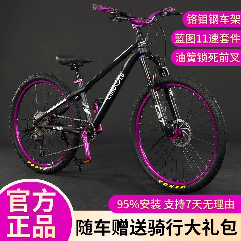 土坡车山地车自行车越p野减震变速油碟炸街花鼓响表演场地赛车单