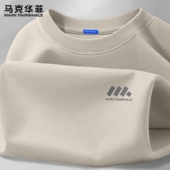 T恤男装 2025夏季 新款 马克华菲重磅纯棉圆领短袖 黑色体恤男款 上衣X