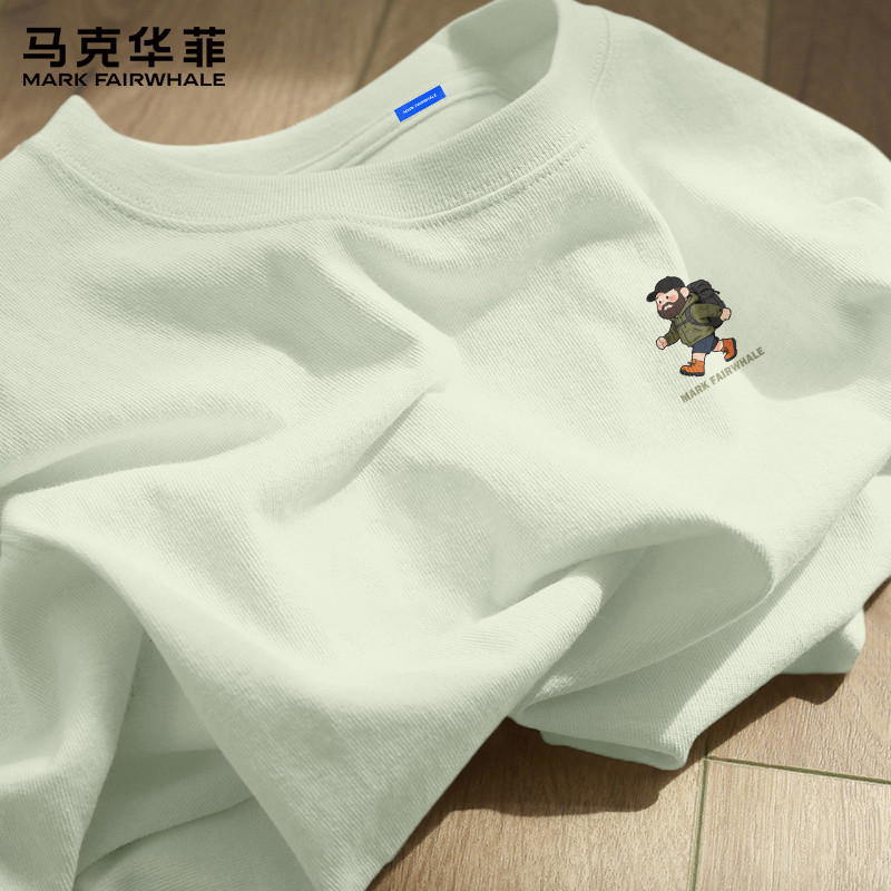 马克华菲纯棉短袖男款夏季2026新款青少年衣服男士半袖t恤男生X