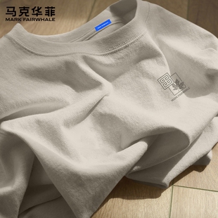 马克华菲男士短袖t恤纯棉2026新款圆领打底衫男款夏季运动上衣男X