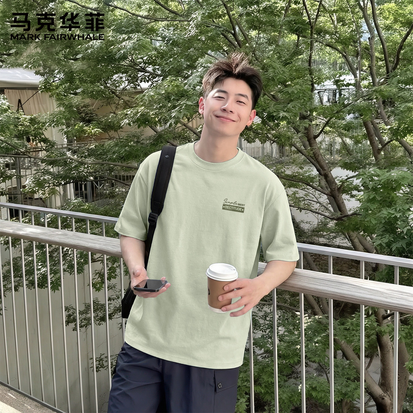 马克华菲短袖男t恤纯棉圆领夏季男士衣服2026新款高级感男款上衣X