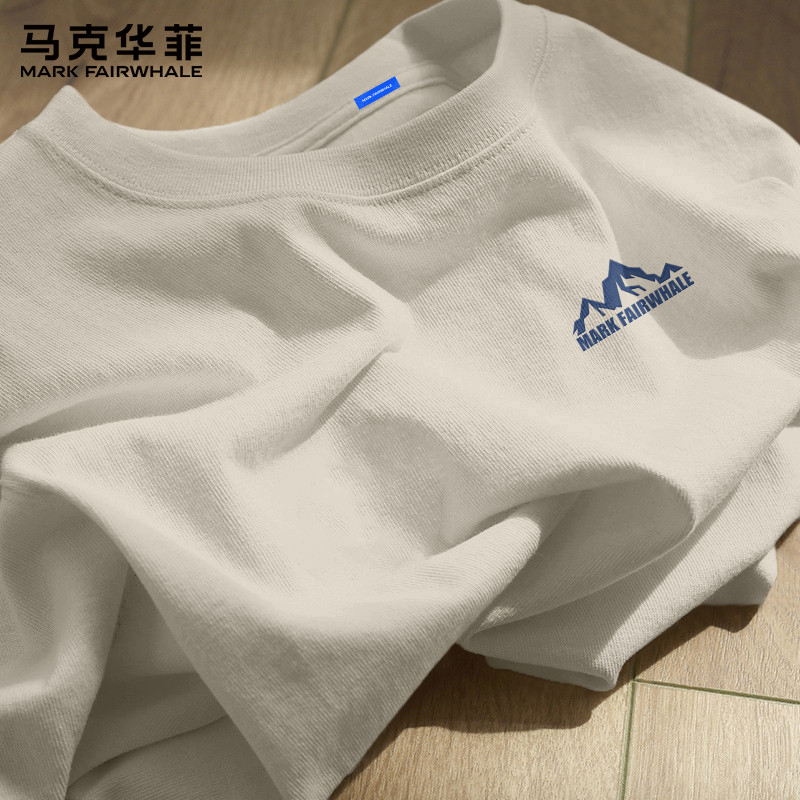 马克华菲重磅男士短袖纯棉夏季圆领休闲上衣男美式潮流t恤男款X