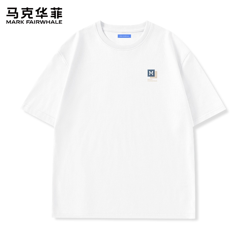 【重磅纯棉】马克华菲美式运动短袖男款T恤2025新款夏季宽松上衣
