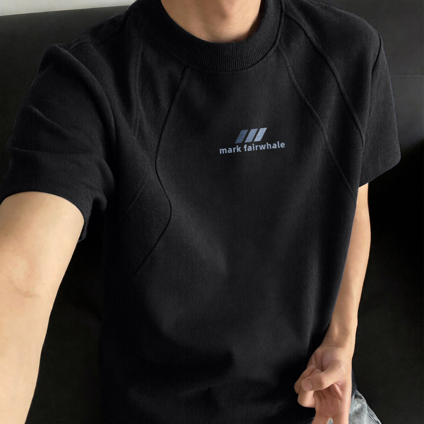 马克华菲重磅正肩t恤短袖男2025新款美式重磅打底宽松上衣男女士X