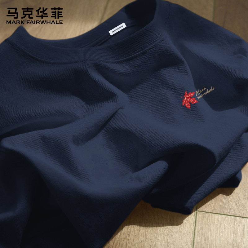 马克华菲纯棉短袖t恤男夏季2026新款运动上衣男ins风体恤男款潮X