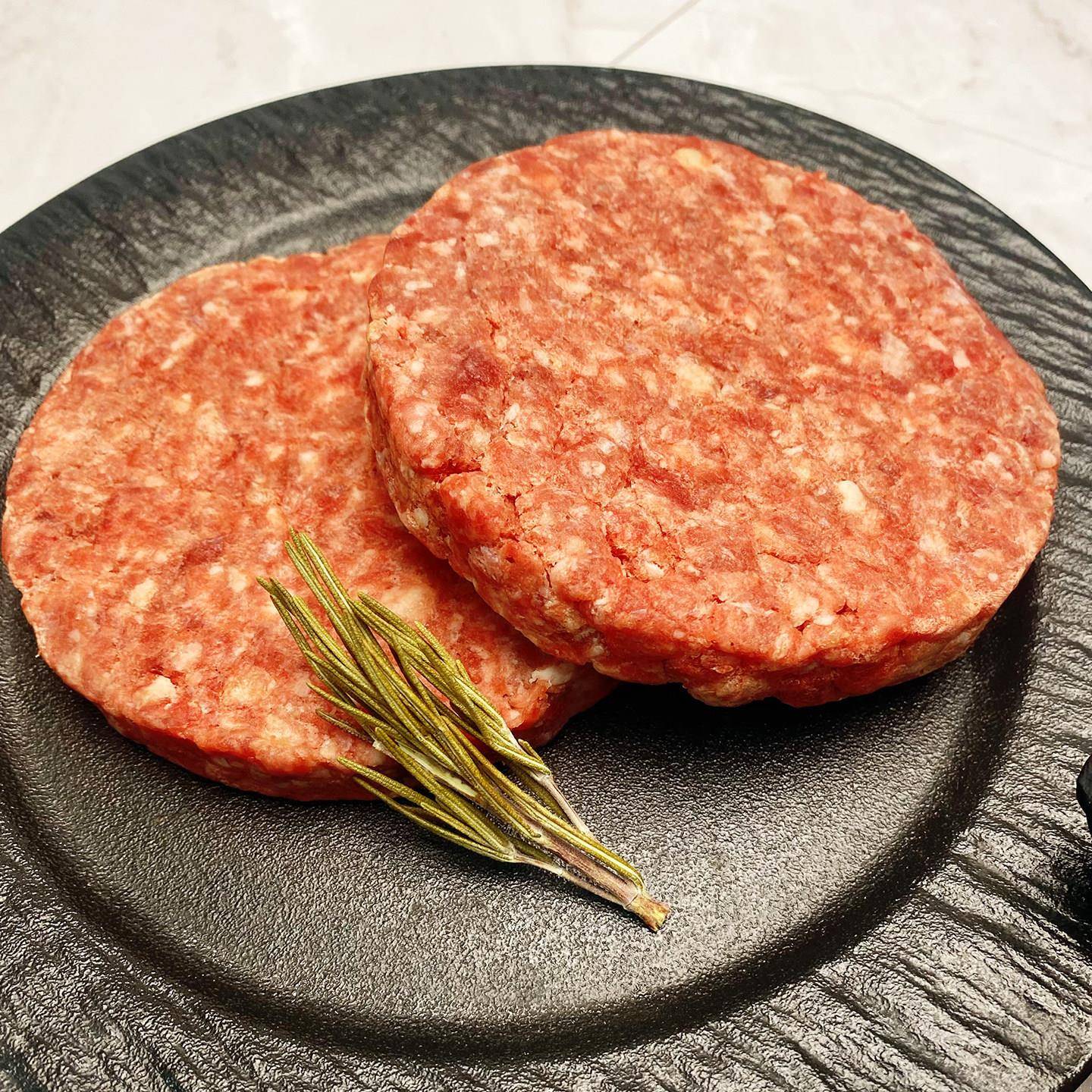 新品康极鑫牛肉饼汉堡肉饼专用商用早餐半成品安格斯馅饼西餐食材