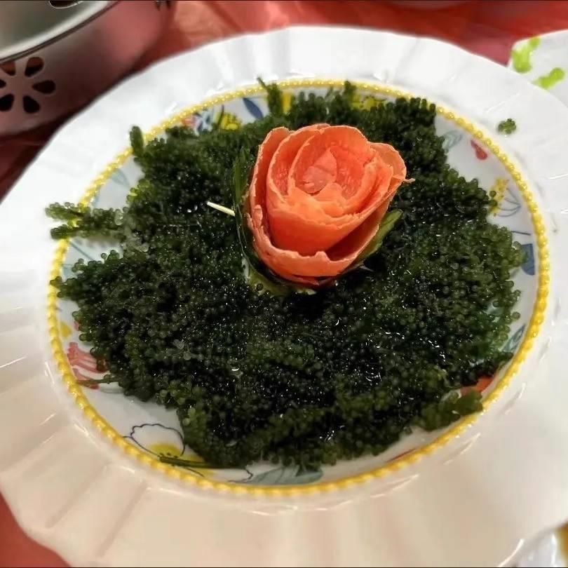 昭苑新鲜海葡萄长寿菜裙带菜海藻菜海带海白菜即食绿色鱼子酱100g